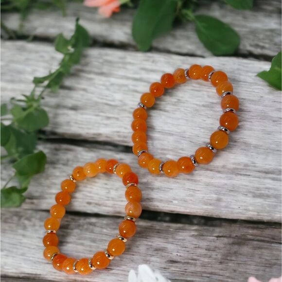 Wool + Pepper Co. Jewelry - NWT Wool + Pepper Co. Sunstone Beaded Bracelet